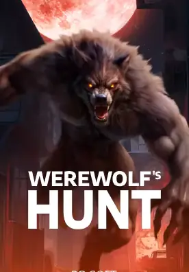 ปกเกม Werewolf's Hunt ภาพมนุษย์หมาป่าใต้พระจันทร์สีแดง